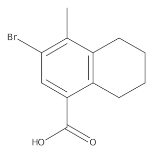 3-Bromo-5,6,7,8-tetrahydro-4-methyl-1-naphthalenecarboxylic acid结构式