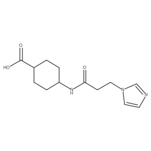 4-[3-(1H-imidazol-1-yl)propanamido]cyclohexane-1-carboxylic acid Structure