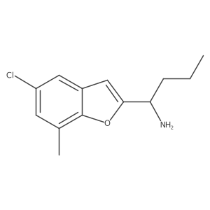 (1R)-1-(5-chloro-7-methyl-1-benzofuran-2-yl)butan-1-amine结构式