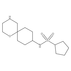 N-[(6r,9r)-1-oxa-4-azaspiro[5.5]undecan-9-yl]cyclopentanesulfonamide结构式