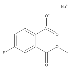 Sodium 4-fluoro-2-(methoxycarbonyl)benzene-1-sulfinate结构式