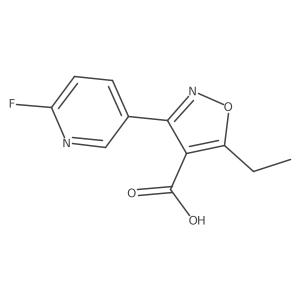 5-Ethyl-3-(6-fluoropyridin-3-yl)-1,2-oxazole-4-carboxylic acid Structure