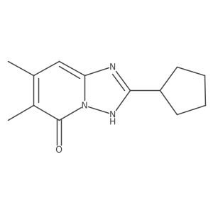 2-Cyclopentyl-6,7-dimethyl-[1,2,4]triazolo[1,5-a]pyridin-5-ol结构式