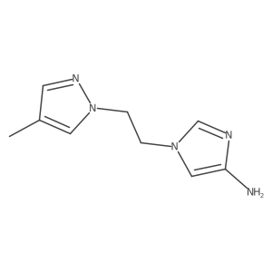 1-[2-(4-methyl-1H-pyrazol-1-yl)ethyl]-1H-imidazol-4-amine结构式