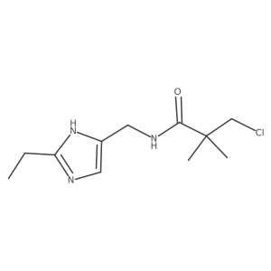 3-chloro-N-[(2-ethyl-1H-imidazol-4-yl)methyl]-2,2-dimethylpropanamide结构式