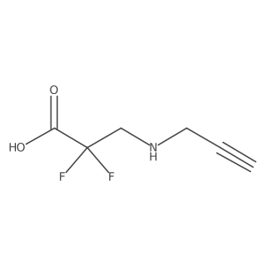 2,2-Difluoro-3-[(prop-2-yn-1-yl)amino]propanoic acid Structure