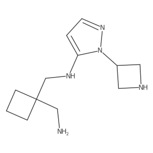 N-{[1-(aminomethyl)cyclobutyl]methyl}-1-(azetidin-3-yl)-1H-pyrazol-5-amine Structure