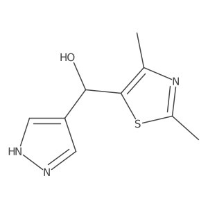 (dimethyl-1,3-thiazol-5-yl)(1H-pyrazol-4-yl)methanol结构式
