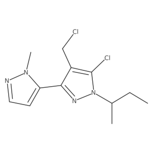 1-(butan-2-yl)-5-chloro-4-(chloromethyl)-3-(1-methyl-1H-pyrazol-5-yl)-1H-pyrazole Structure