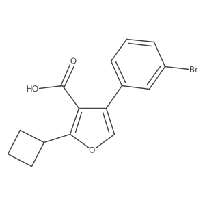 4-(3-Bromophenyl)-2-cyclobutylfuran-3-carboxylic acid Structure