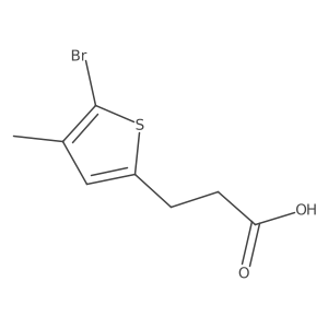 3-(5-Bromo-4-methylthiophen-2-yl)propanoic acid结构式
