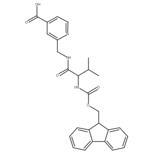 2-{[(2S)-2-({[(9H-fluoren-9-yl)methoxy]carbonyl}amino)-3-methylbutanamido]methyl}pyridine-4-carboxylic acid结构式