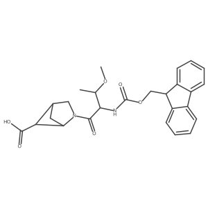 2-[(2S,3R)-2-({[(9H-fluoren-9-yl)methoxy]carbonyl}amino)-3-methoxybutanoyl]-2-azabicyclo[2.1.1]hexane-5-carboxylic acid结构式