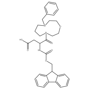 4-(8-benzyl-1,4,8-oxadiazecan-4-yl)-3-({[(9H-fluoren-9-yl)methoxy]carbonyl}amino)-4-oxobutanoic acid Structure