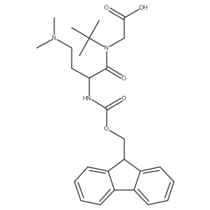 2-[N-tert-butyl-4-(dimethylamino)-2-({[(9H-fluoren-9-yl)methoxy]carbonyl}amino)butanamido]acetic acid Structure