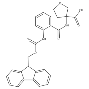 3-[2-({[(9H-fluoren-9-yl)methoxy]carbonyl}amino)benzamido]oxolane-3-carboxylic acid Structure
