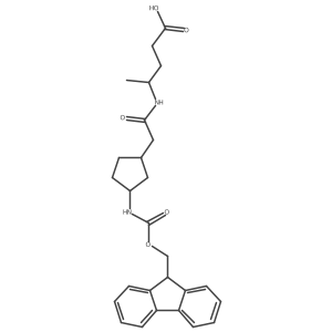 4-{2-[3-({[(9H-fluoren-9-yl)methoxy]carbonyl}amino)cyclopentyl]acetamido}pentanoic acid结构式