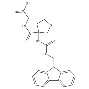 2-{[3-({[(9H-fluoren-9-yl)methoxy]carbonyl}amino)oxolan-3-yl]formamido}acetic acid结构式