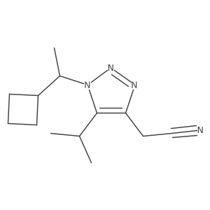 2-[1-(1-cyclobutylethyl)-5-(propan-2-yl)-1H-1,2,3-triazol-4-yl]acetonitrile Structure
