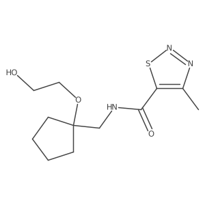 N-((1-(2-hydroxyethoxy)cyclopentyl)methyl)-4-methyl-1,2,3-thiadiazole-5-carboxamide Structure