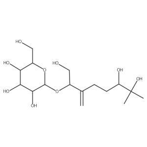 (2R,3S,4S,5R,6R)-2-(hydroxymethyl)-6-[(2R)-1,6,7-trihydroxy-7-methyl-3-methylideneoctan-2-yl]oxyoxane-3,4,5-triol Structure