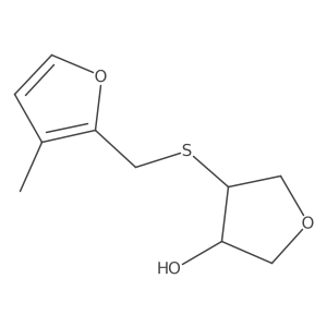 rac-(3R,4R)-4-{[(3-methylfuran-2-yl)methyl]sulfanyl}oxolan-3-ol Structure