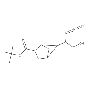 tert-butyl (1S,4R)-5-(1-azido-2-hydroxyethyl)-2-azabicyclo[2.1.1]hexane-2-carboxylate结构式
