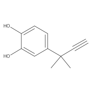 4-(2-Methylbut-3-yn-2-yl)benzene-1,2-diol结构式