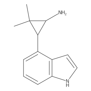 3-(1H-indol-4-yl)-2,2-dimethylcyclopropan-1-amine结构式