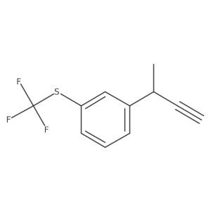 1-(But-3-yn-2-yl)-3-[(trifluoromethyl)sulfanyl]benzene Structure
