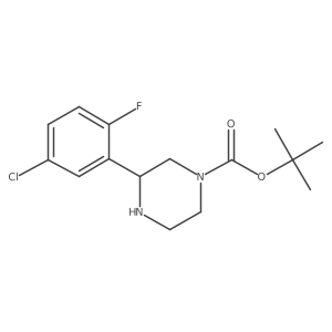 Tert-butyl 3-(5-chloro-2-fluorophenyl)piperazine-1-carboxylate结构式