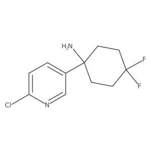1-(6-Chloropyridin-3-yl)-4,4-difluorocyclohexan-1-amine结构式