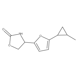 4-[5-(2-Methylcyclopropyl)furan-2-yl]-1,3-oxazolidin-2-one Structure