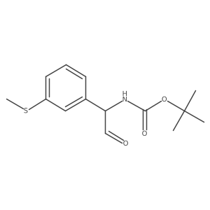tert-butyl N-{1-[3-(methylsulfanyl)phenyl]-2-oxoethyl}carbamate Structure