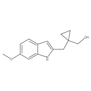 {1-[(6-methoxy-1H-indol-2-yl)methyl]cyclopropyl}methanol结构式