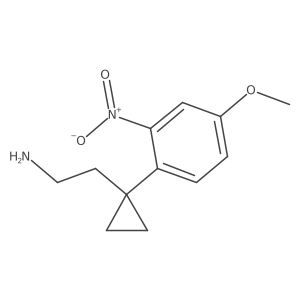2-[1-(4-Methoxy-2-nitrophenyl)cyclopropyl]ethan-1-amine Structure