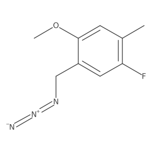 1-(Azidomethyl)-5-fluoro-2-methoxy-4-methylbenzene结构式