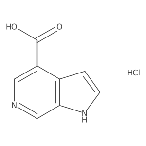 1H-Pyrrolo[2,3-c]pyridine-4-carboxylic acid hydrochloride Structure