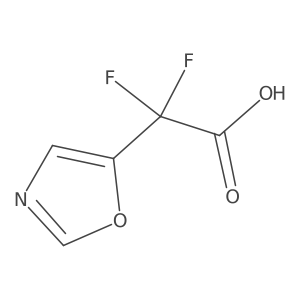 2,2-Difluoro-2-(1,3-oxazol-5-yl)acetic acid结构式
