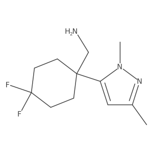 [1-(1,3-dimethyl-1H-pyrazol-5-yl)-4,4-difluorocyclohexyl]methanamine结构式