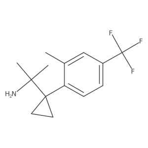 2-{1-[2-Methyl-4-(trifluoromethyl)phenyl]cyclopropyl}propan-2-amine Structure