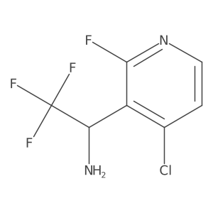 1-(4-Chloro-2-fluoropyridin-3-yl)-2,2,2-trifluoroethan-1-amine结构式