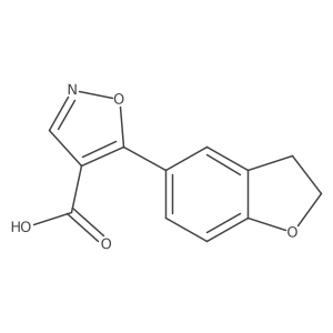 5-(2,3-Dihydro-1-benzofuran-5-yl)-1,2-oxazole-4-carboxylic acid Structure