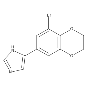 4-(8-bromo-2,3-dihydro-1,4-benzodioxin-6-yl)-1H-imidazole结构式