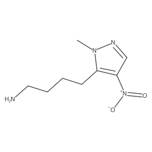 4-(1-methyl-4-nitro-1H-pyrazol-5-yl)butan-1-amine结构式