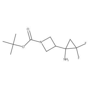 Tert-butyl 3-(1-amino-2,2-difluorocyclopropyl)azetidine-1-carboxylate结构式