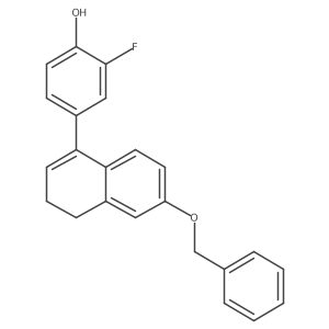 4-(6-(Benzyloxy)-3,4-dihydronaphthalen-1-yl)-2-fluorophenol Structure