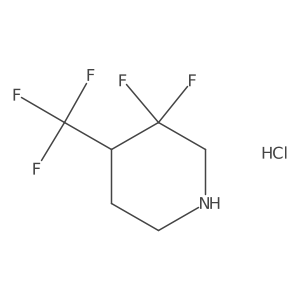 3,3-Difluoro-4-(trifluoromethyl)piperidine;hydrochloride结构式