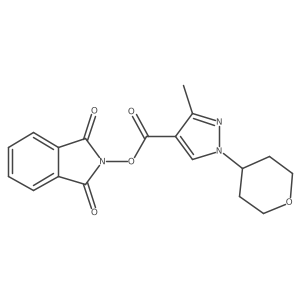 1,3-dioxo-2,3-dihydro-1H-isoindol-2-yl 3-methyl-1-(oxan-4-yl)-1H-pyrazole-4-carboxylate Structure