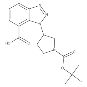 1-{1-[(tert-butoxy)carbonyl]pyrrolidin-3-yl}-1H-1,2,3-benzotriazole-7-carboxylic acid Structure